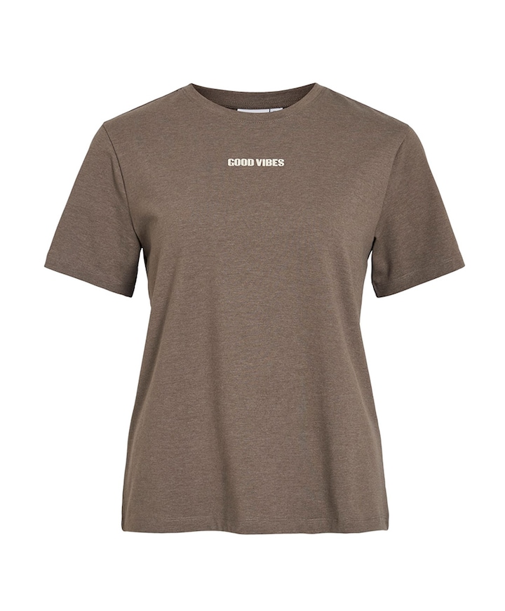 Dames t-shirt bruin