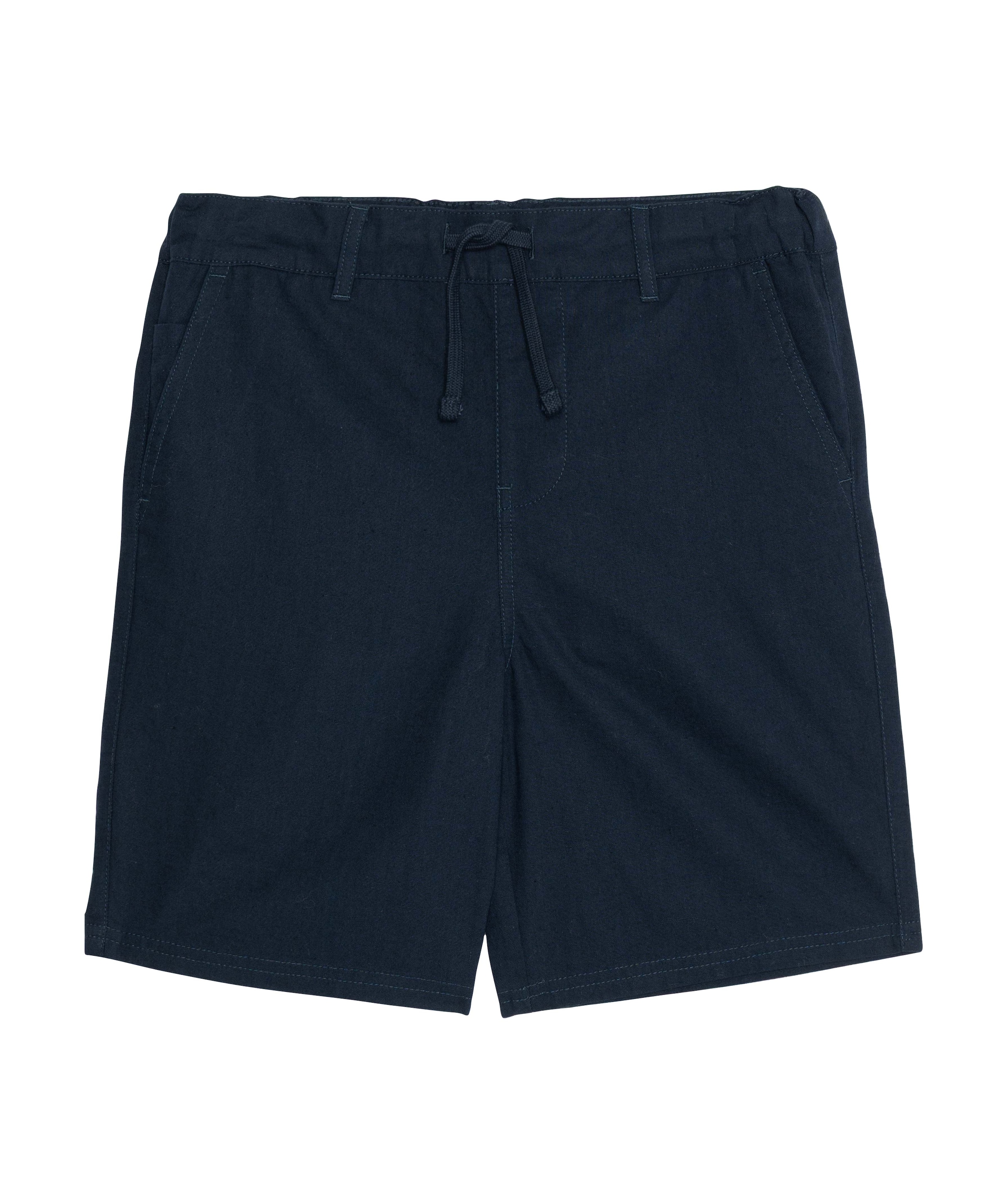 Linen blend short jongens korte broek blauw