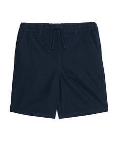 Linen blend short jongens korte broek blauw