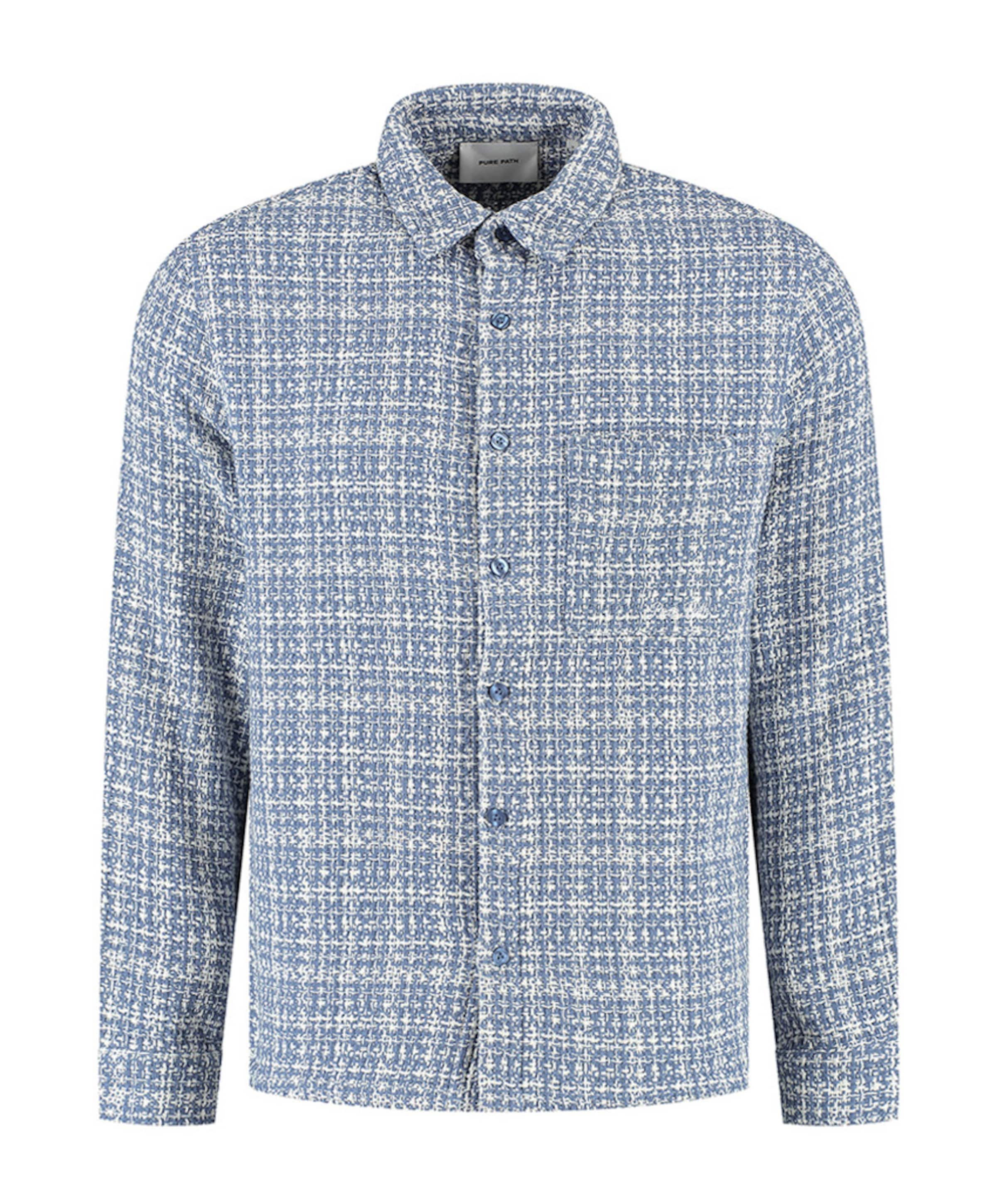 Heren overshirt blauw
