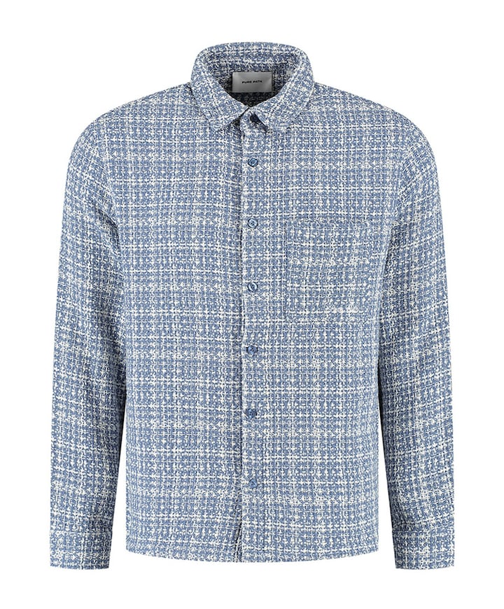 Heren overshirt blauw