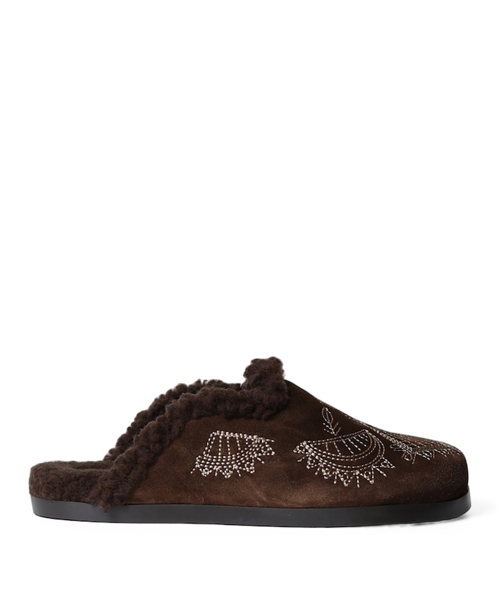 Mule Bohemian dames clogs bruin