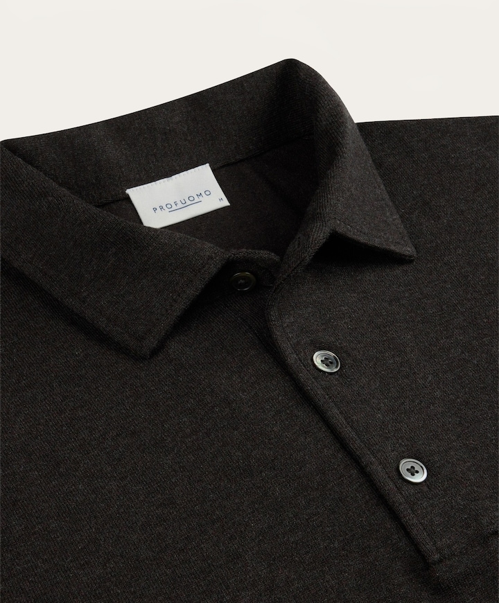 Heren polo bruin