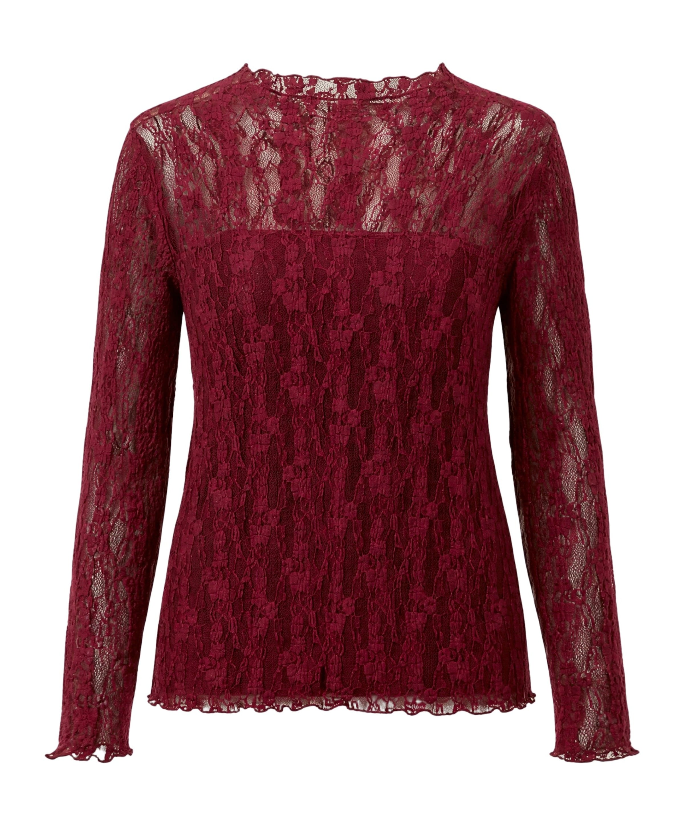 Dames top bordeaux