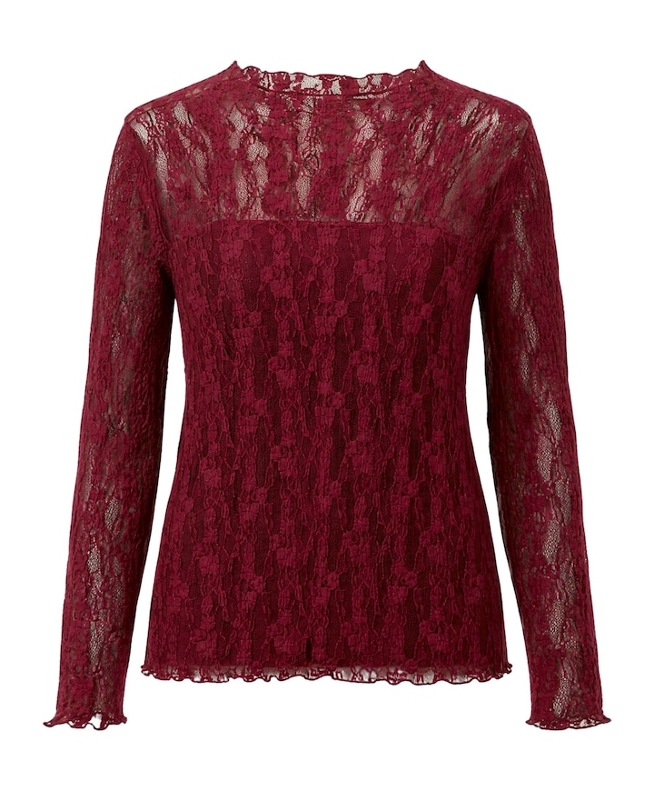 Dames top bordeaux