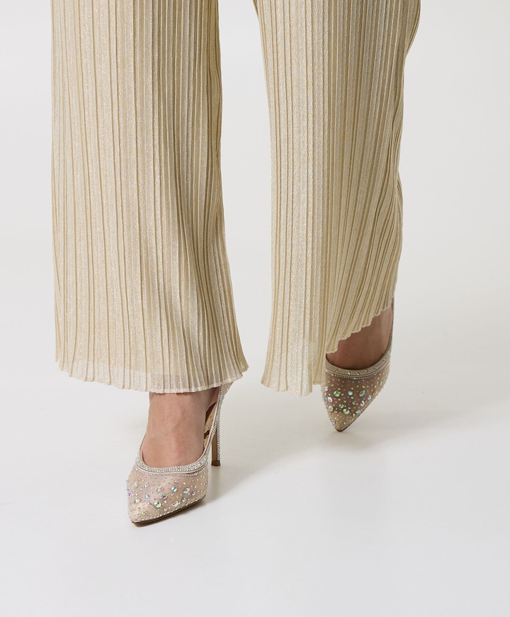 Encaged  dames pumps ecru