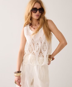 Dames top ecru