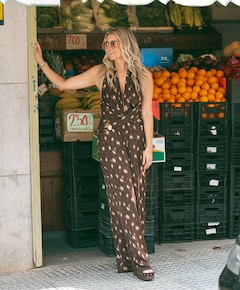 Dames jumpsuit bruin