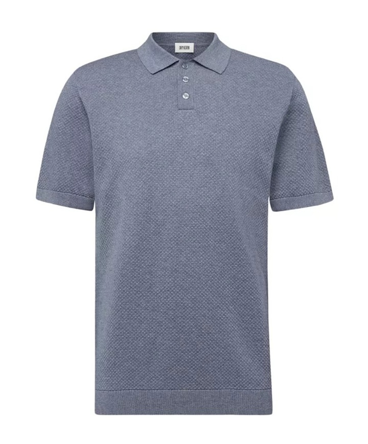 Heren polo blauw