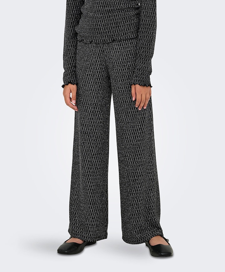 KOGQUEEN GLITTER PANT BF JRS meisjes broek zwart