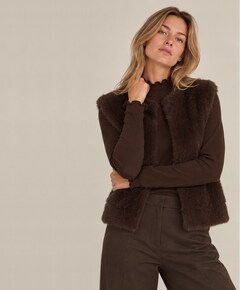 Dames gilet bruin
