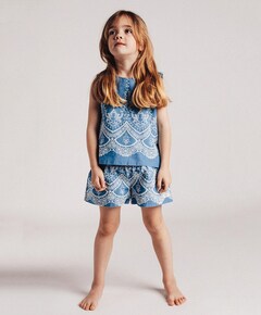 meisjes korte broek blauw