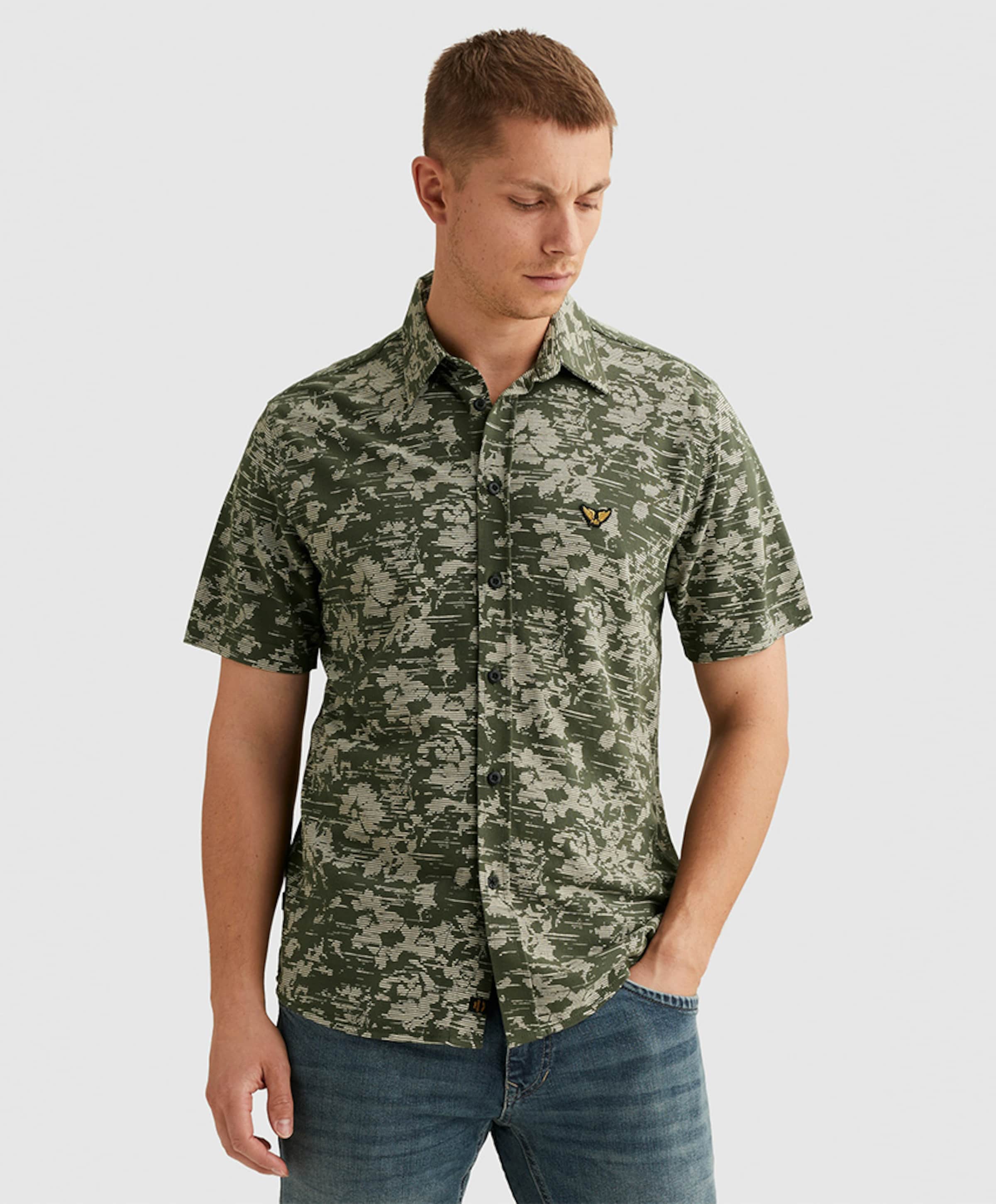 Heren polo korte mouw groen