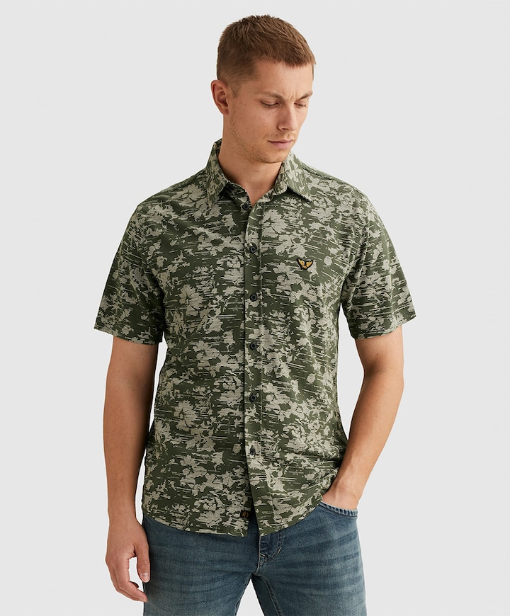 Heren polo korte mouw groen