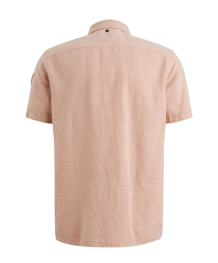 Heren overhemd korte mouw roze