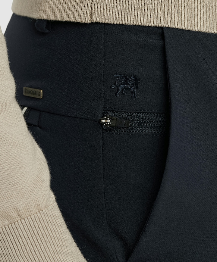 V12 CHINO TECH STRETCH heren broek blauw