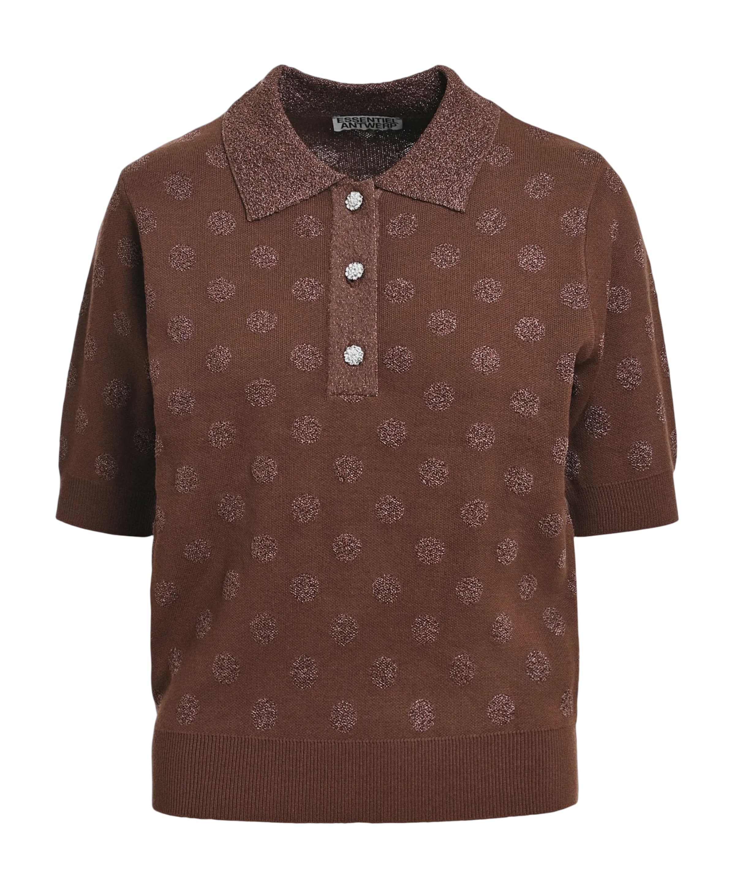 Dames polo bruin