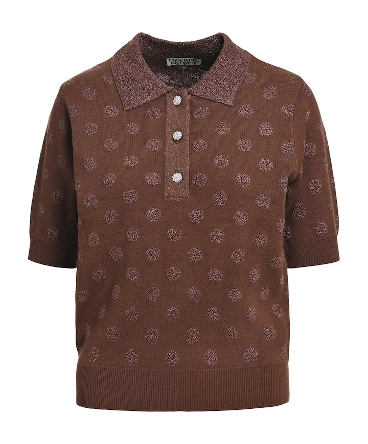 Dames polo bruin