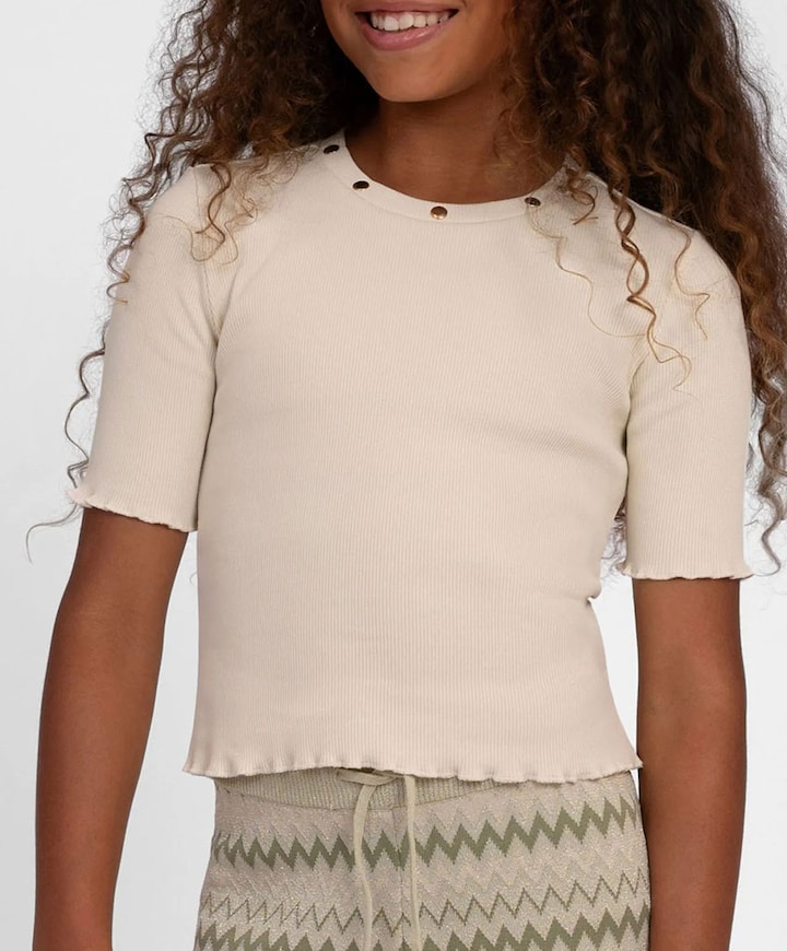 Meisjes T-shirt beige