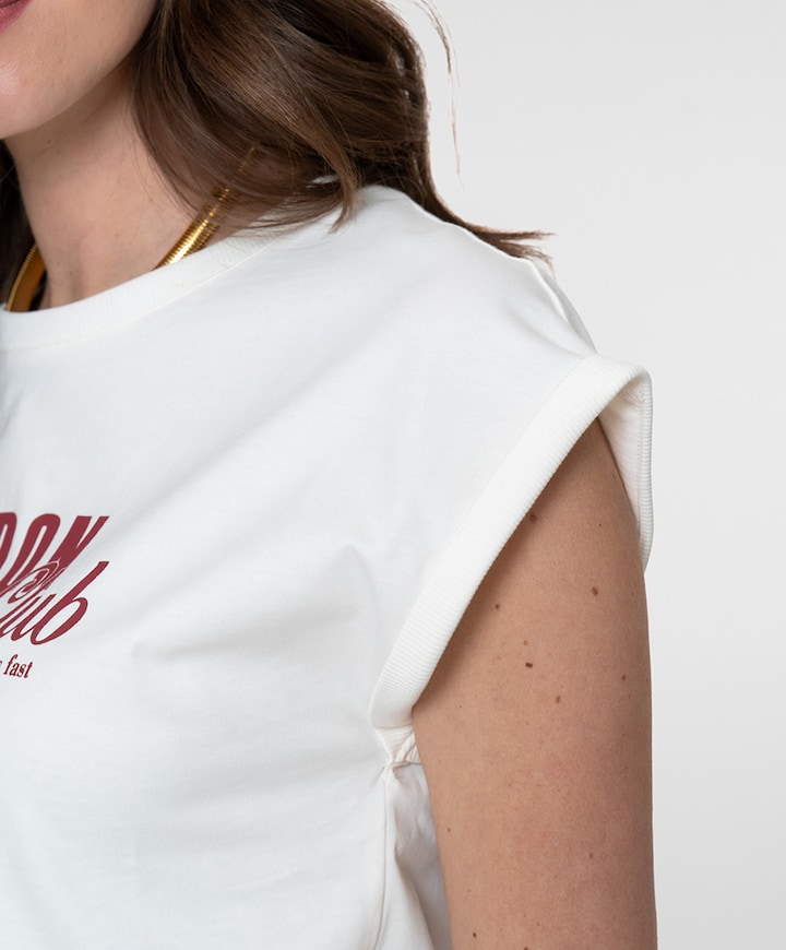 Dames T-shirt ecru