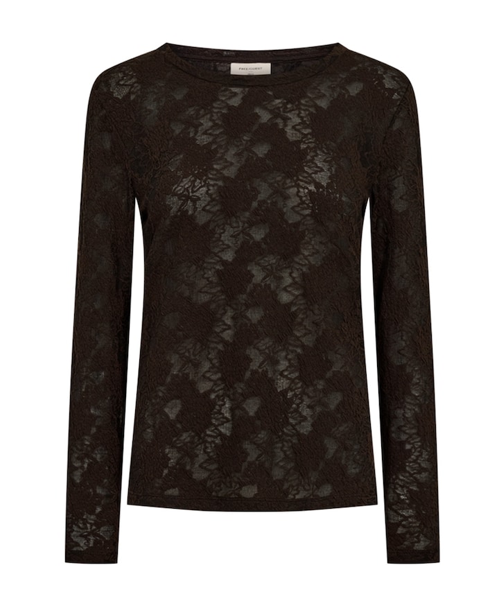 Dames longsleeve bruin