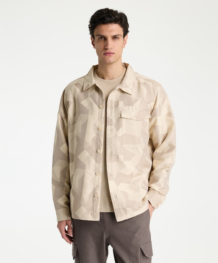 Heren overshirt beige