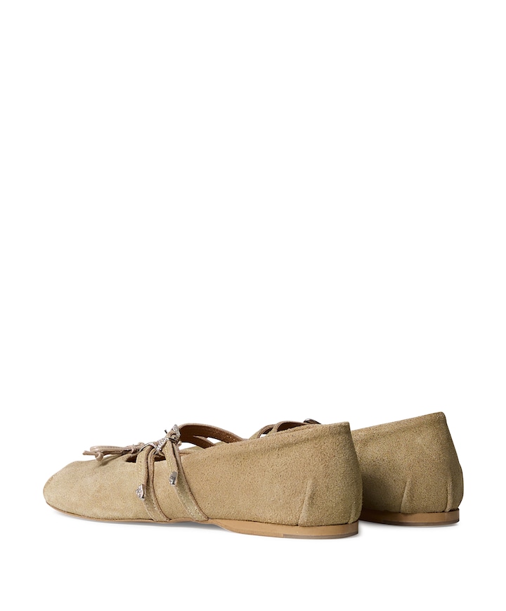 Vita dames ballerina's beige