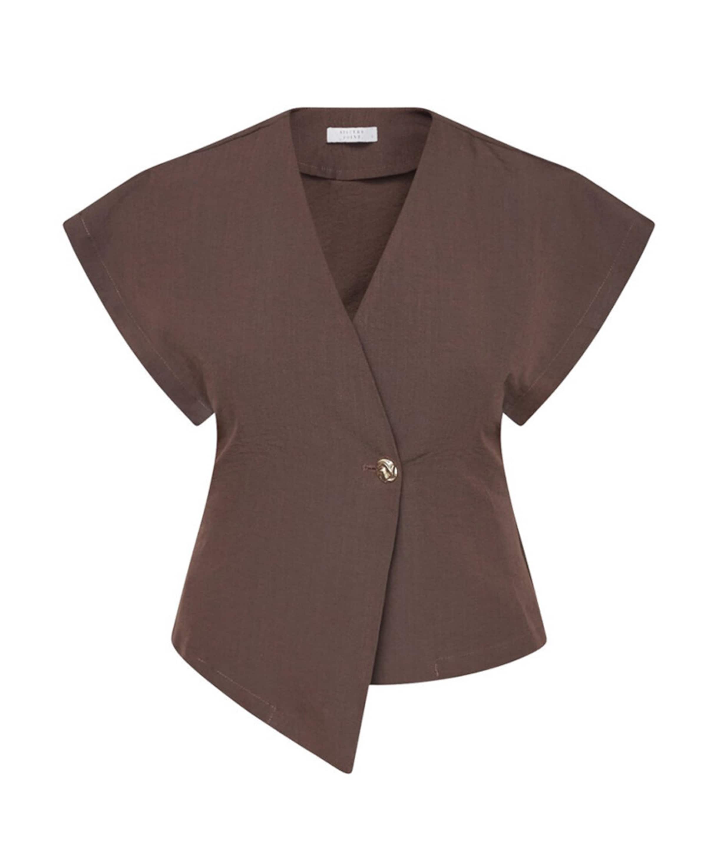 Dames top bruin