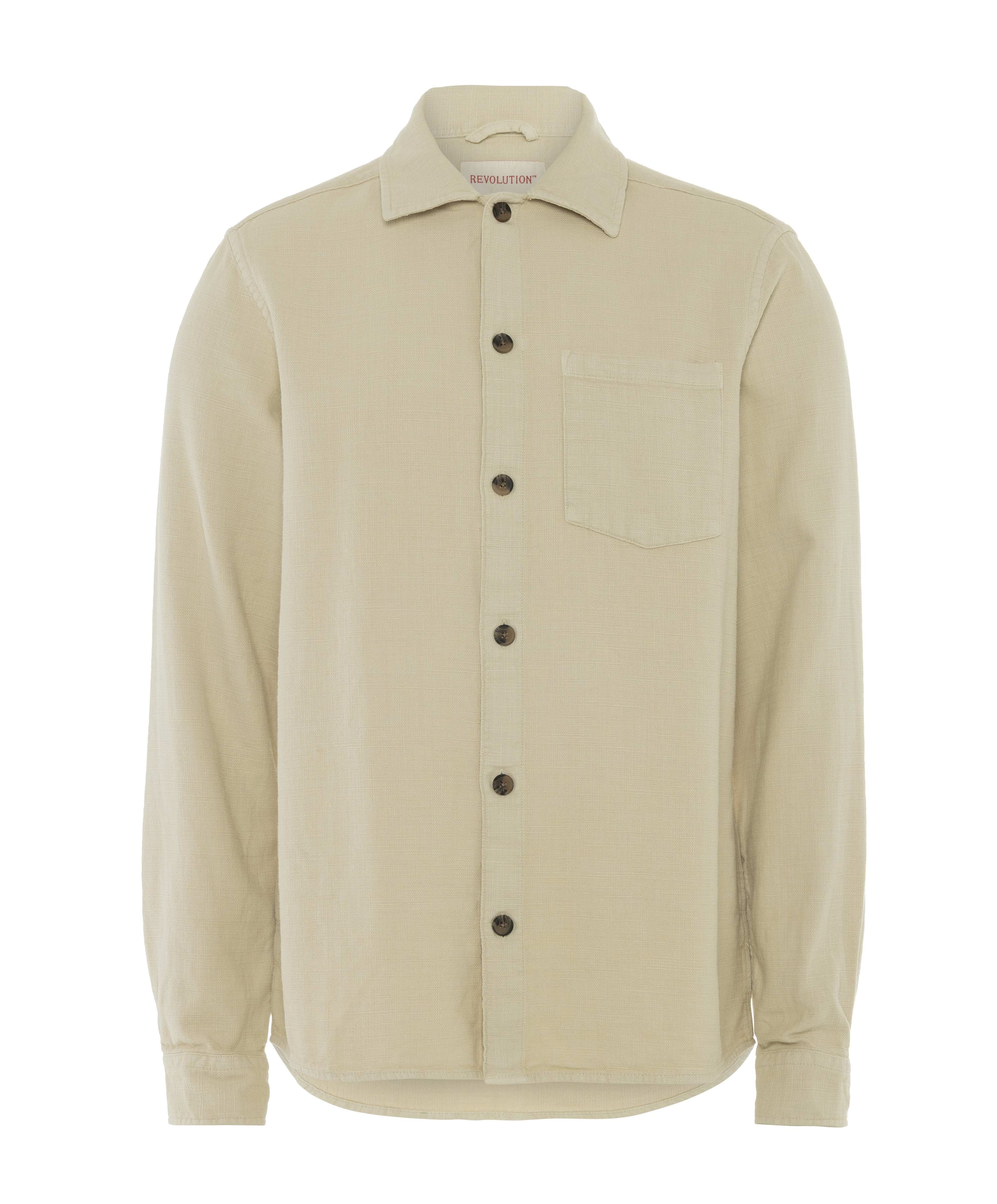 Heren overhemd lange mouw ecru