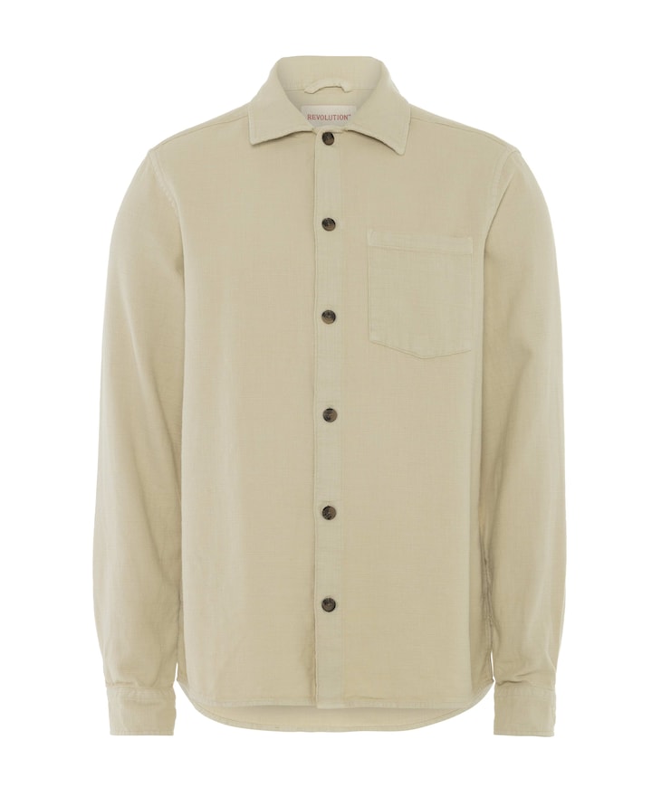 Heren overhemd lange mouw ecru