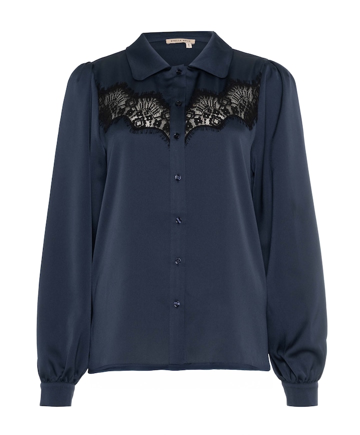 Dames blouse blauw