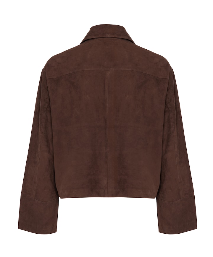 Dames leren jas bruin