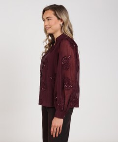 Dames blouse bordeaux