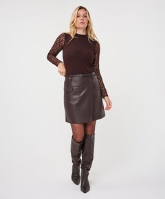 Dames top bruin