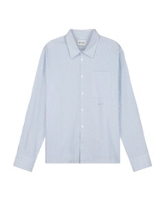 Heren overhemd lange mouw blauw