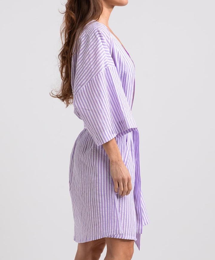 Dames ochtendjas paars