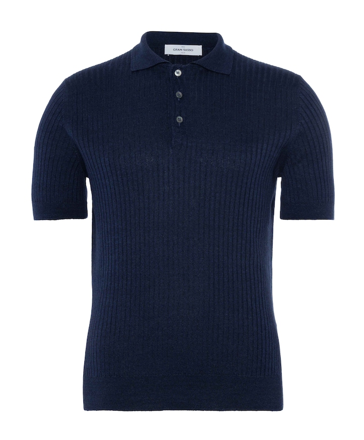 Heren polo blauw