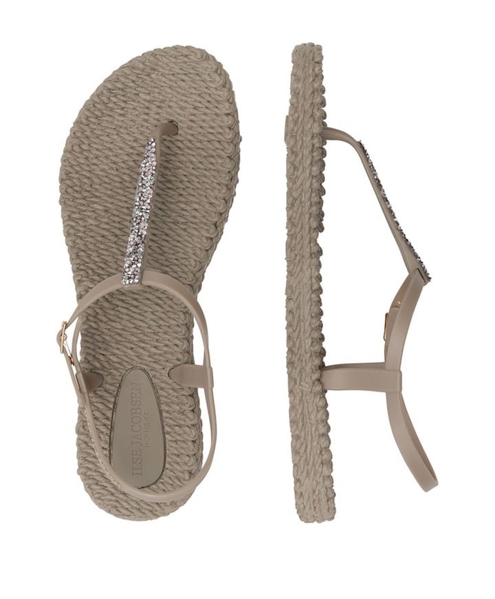 Flipflops With Glitters dames sandalen beige