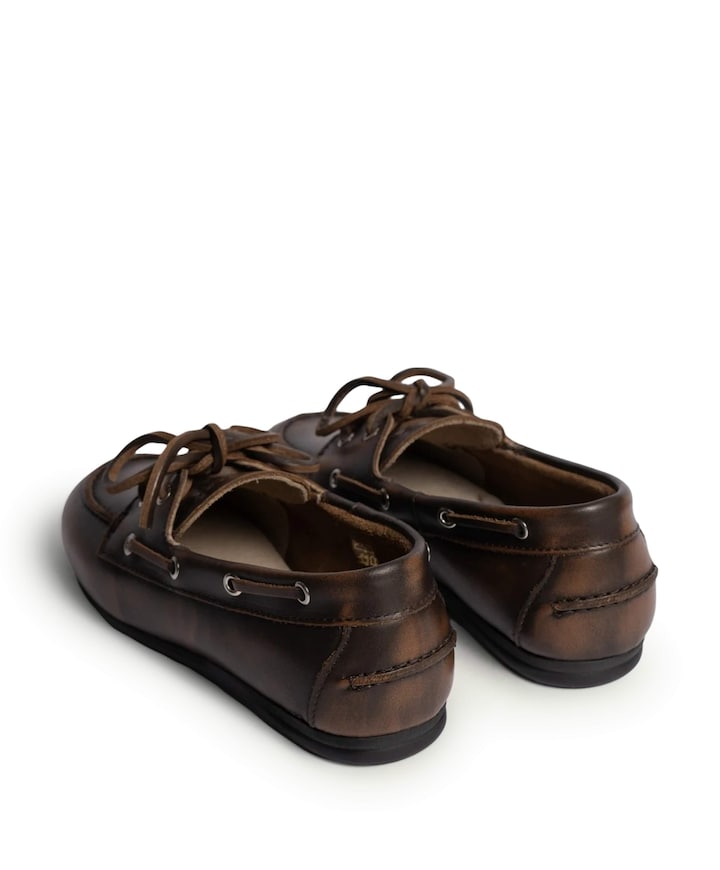 Boat Loafer Brushed dames mocassins bruin