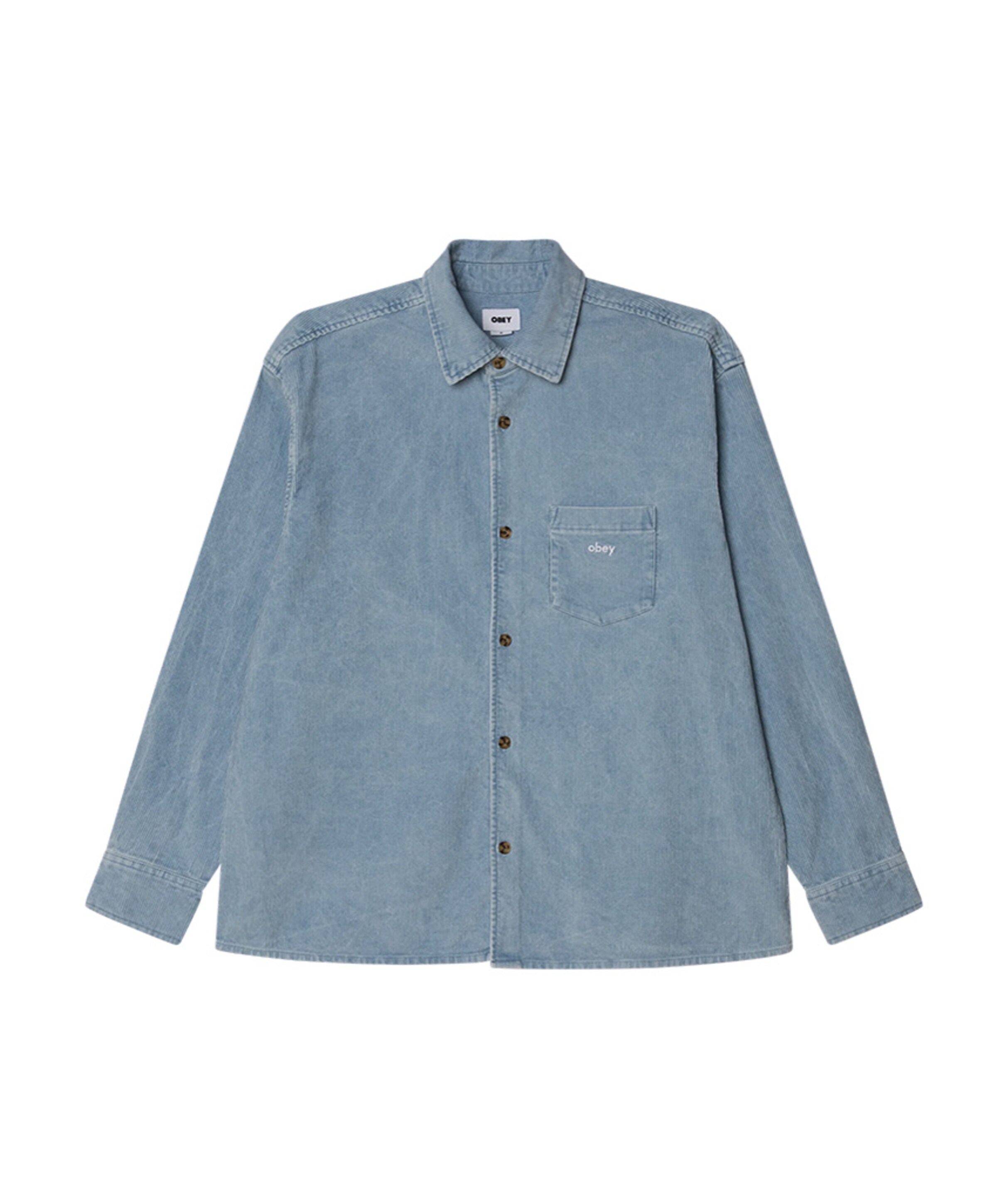 Obey Buckley Corduroy Woven overshirt blauw