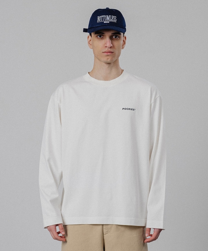 Heren longsleeve ecru