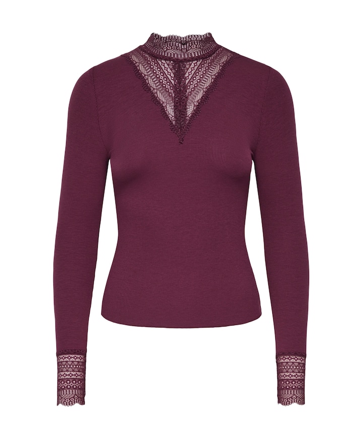 Dames longsleeve rood