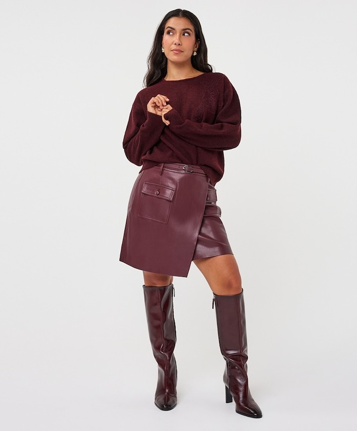Dames rok bordeaux