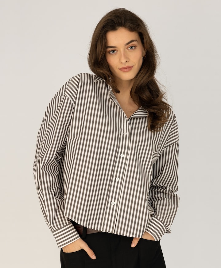 Dames blouse bruin