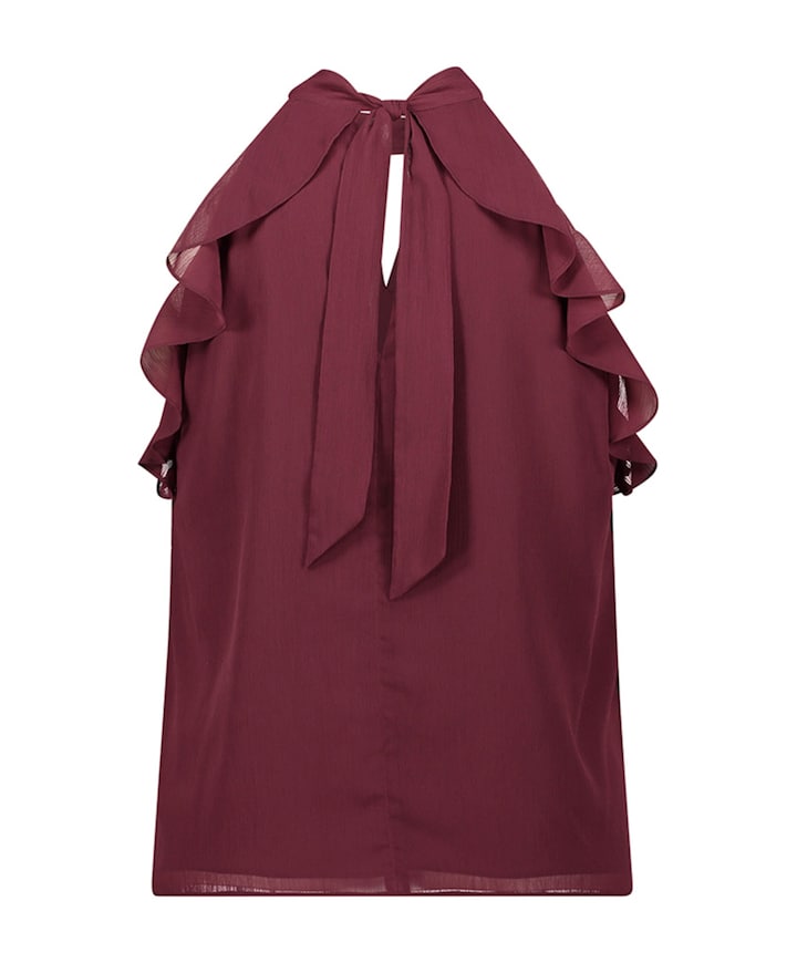 Dames top bordeaux