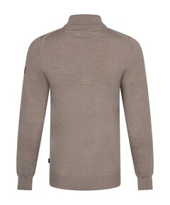 Heren trui met rits beige