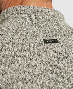 Heren trui met rits grijs