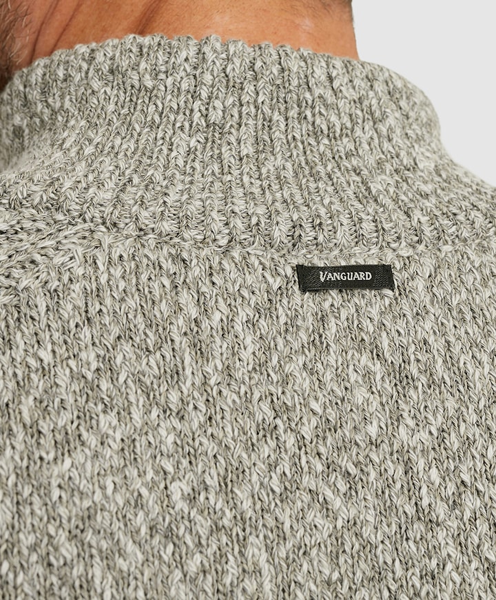 Heren trui met rits grijs