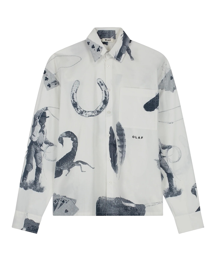 Heren overhemd lange mouw multicolor