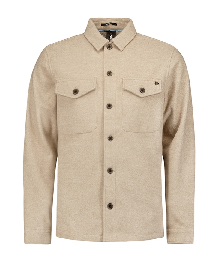 Overhemd lange mouw beige